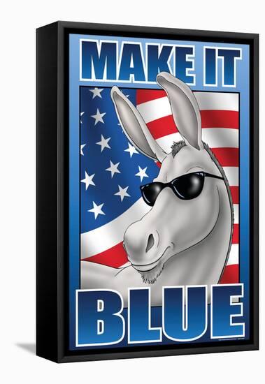 Make It Blue the Mascot-Richard Kelly-Framed Stretched Canvas
