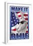 Make It Blue the Mascot-Richard Kelly-Framed Art Print