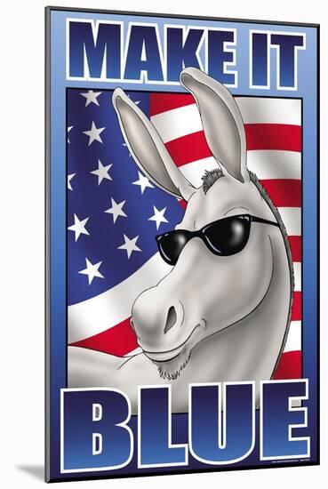 Make It Blue the Mascot-Richard Kelly-Mounted Art Print