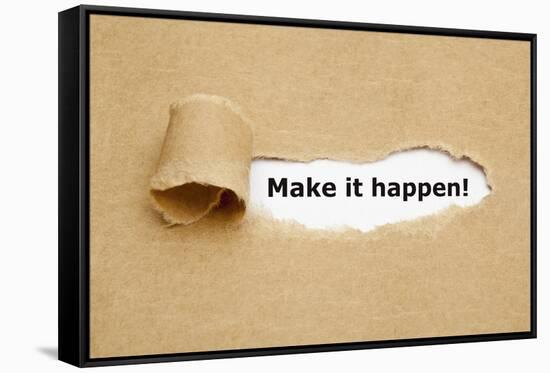 Make it Happen Torn Paper-Ivelin Radkov-Framed Stretched Canvas