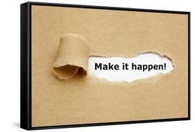 Make it Happen Torn Paper-Ivelin Radkov-Framed Stretched Canvas