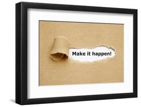 Make it Happen Torn Paper-Ivelin Radkov-Framed Premium Photographic Print