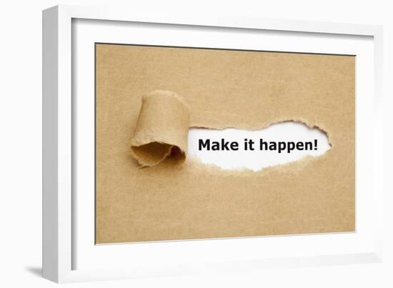 Make it Happen Torn Paper-Ivelin Radkov-Framed Photographic Print