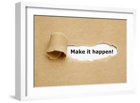 Make it Happen Torn Paper-Ivelin Radkov-Framed Photographic Print