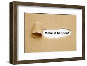 Make it Happen Torn Paper-Ivelin Radkov-Framed Photographic Print