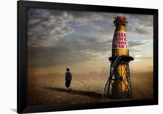 Make love, not war !-Ben Goossens-Framed Art Print