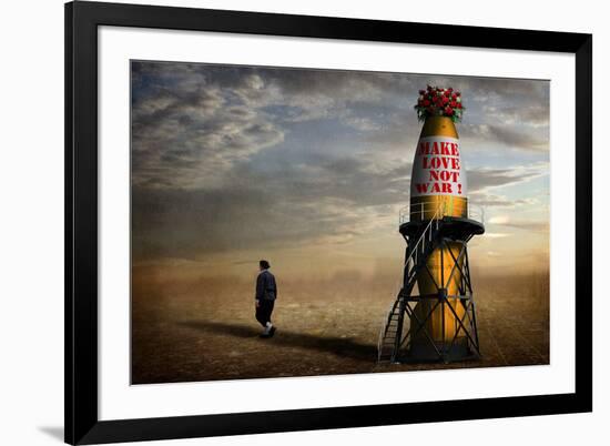 Make love, not war !-Ben Goossens-Framed Art Print