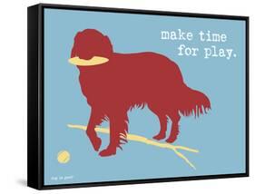 Make Time For Play-Dog is Good-Framed Stretched Canvas