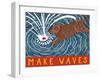 Make Waves Choc Wbanner-Stephen Huneck-Framed Giclee Print