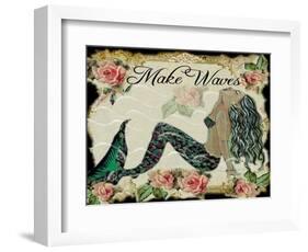 Make Waves Mermaid-sylvia pimental-Framed Art Print