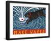 Make Waves Wbanner-Stephen Huneck-Framed Giclee Print