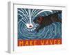 Make Waves Wbanner-Stephen Huneck-Framed Giclee Print