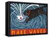 Make Waves Wbanner-Stephen Huneck-Framed Stretched Canvas