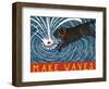 Make Waves Wbanner-Stephen Huneck-Framed Giclee Print