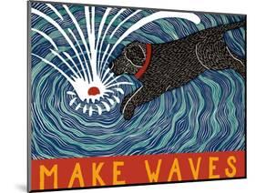 Make Waves Wbanner-Stephen Huneck-Mounted Giclee Print