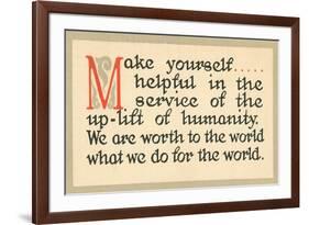 Make Yourself Helpful-null-Framed Art Print