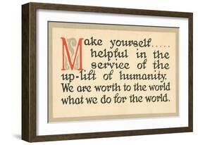 Make Yourself Helpful-null-Framed Art Print