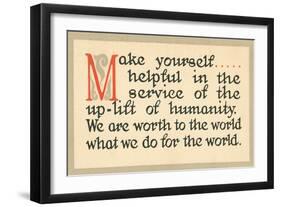 Make Yourself Helpful-null-Framed Art Print