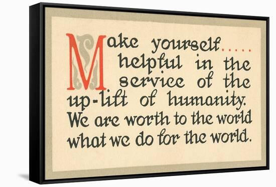 Make Yourself Helpful-null-Framed Stretched Canvas