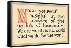 Make Yourself Helpful-null-Framed Stretched Canvas