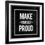 Make Yourself Proud - Motivational-Swedish Marble-Framed Art Print