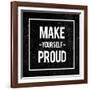 Make Yourself Proud - Motivational-Swedish Marble-Framed Art Print