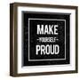 Make Yourself Proud - Motivational-Swedish Marble-Framed Art Print