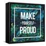 Make Yourself Proud-Swedish Marble-Framed Stretched Canvas