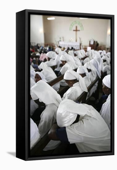 Makelekele evangelical church, Brazzaville, Congo-Godong-Framed Stretched Canvas