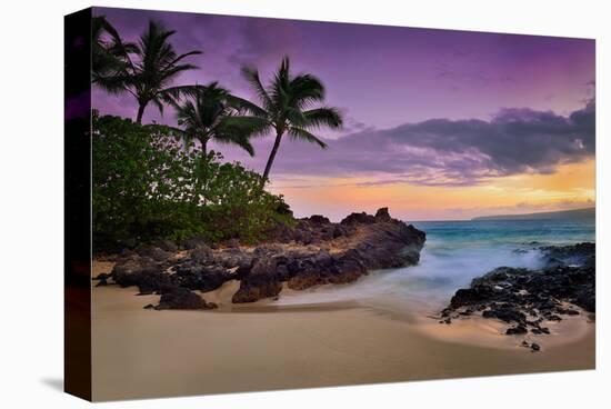 Makena Beach State Park with View towards Molokini Island, Island of Maui, Hawaii, USA-null-Stretched Canvas
