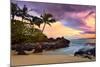 Makena Beach State Park with View towards Molokini Island, Island of Maui, Hawaii, USA-null-Mounted Art Print