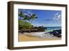 Makena Beach State Park with View towards Molokini Island, Island of Maui, Hawaii, USA-null-Framed Art Print