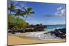 Makena Beach State Park with View towards Molokini Island, Island of Maui, Hawaii, USA-null-Mounted Art Print