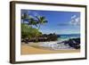 Makena Beach State Park with View towards Molokini Island, Island of Maui, Hawaii, USA-null-Framed Art Print