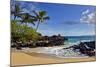 Makena Beach State Park with View towards Molokini Island, Island of Maui, Hawaii, USA-null-Mounted Art Print