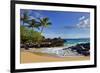 Makena Beach State Park with View towards Molokini Island, Island of Maui, Hawaii, USA-null-Framed Art Print