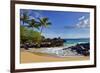 Makena Beach State Park with View towards Molokini Island, Island of Maui, Hawaii, USA-null-Framed Art Print