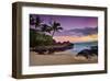 Makena Beach State Park with View towards Molokini Island, Island of Maui, Hawaii, USA-null-Framed Art Print