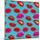 Makeup and Cosmetics Seamless Pattern with Red Woman Lips. Flat Sexy Lips Fashion Background Vector-MicroOne-Mounted Art Print