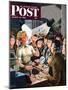 "Makeup Counter" Saturday Evening Post Cover, March 10, 1951-Constantin Alajalov-Mounted Giclee Print