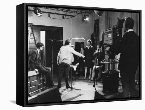 Making a Programme for Southern Television Inside a Studio-null-Framed Stretched Canvas