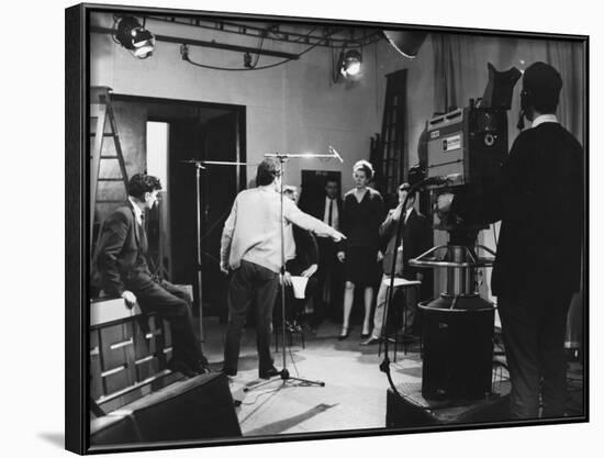 Making a Programme for Southern Television Inside a Studio-null-Framed Photographic Print