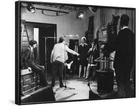 Making a Programme for Southern Television Inside a Studio-null-Framed Photographic Print