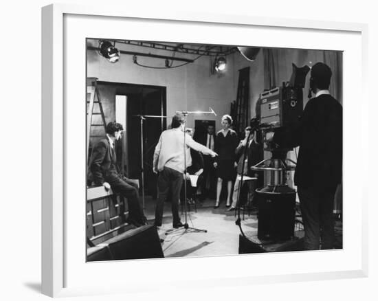 Making a Programme for Southern Television Inside a Studio-null-Framed Photographic Print