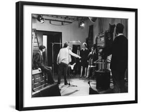 Making a Programme for Southern Television Inside a Studio-null-Framed Photographic Print