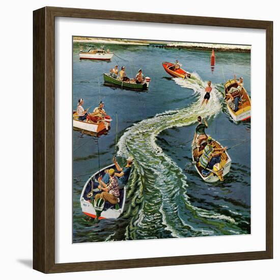 "Making a Wake", July 26, 1958-Ben Kimberly Prins-Framed Giclee Print