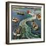 "Making a Wake", July 26, 1958-Ben Kimberly Prins-Framed Giclee Print