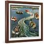 "Making a Wake", July 26, 1958-Ben Kimberly Prins-Framed Giclee Print