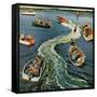 "Making a Wake", July 26, 1958-Ben Kimberly Prins-Framed Stretched Canvas