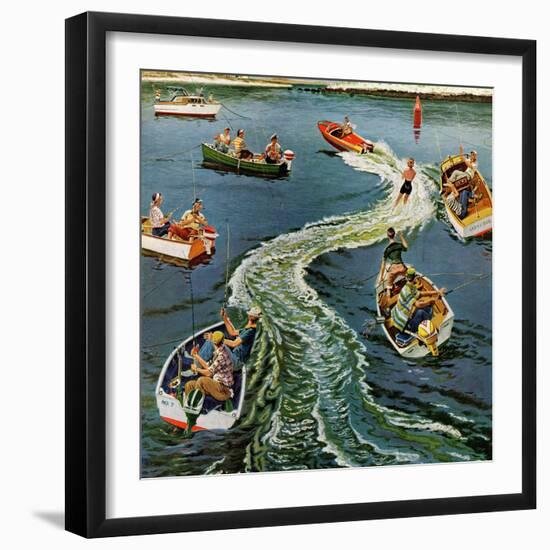 "Making a Wake", July 26, 1958-Ben Kimberly Prins-Framed Premium Giclee Print